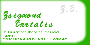 zsigmond bartalis business card